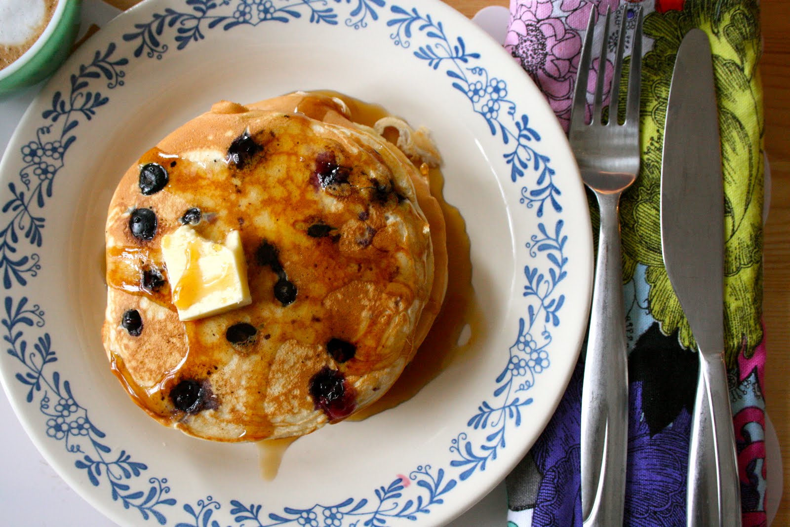 Les Gourmandes de Montréal Pancakes aux bleuets