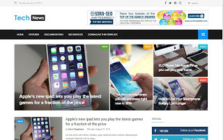 Tech News шаблоны для blogger