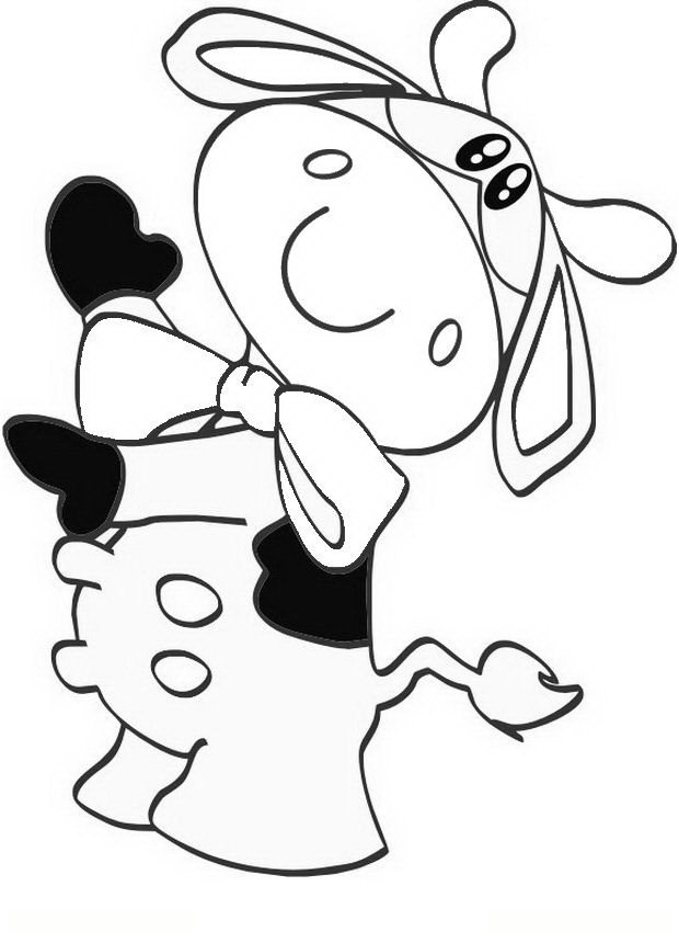 Dibujos y Plantillas para imprimir: Dibujos de vaquitas para imprimir 04