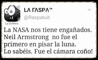 La Nasa nos tiene engañados, Neil Armstrong no fue el primero en pisar la luna, lo sabéis, fue el cámara, coño! La Nasa nos tiene engañados, Neil Armstrong no fue el primero en pisar la luna, lo sabéis, fue el cámara, coño!