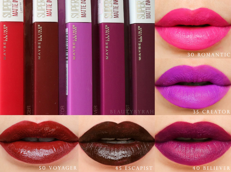 Maybelline Superstay Matte Ink Liquid Lips Review Swatches