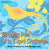A to Z  April Blogging Challenge banner with bird