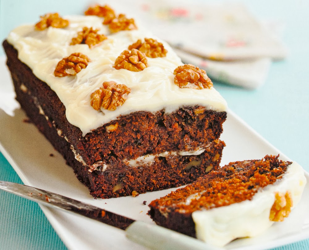 Celtnet Recipes Blog: Carrot Loaf Cake with Vanilla Frosting Recipe
