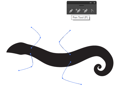Рисуем ящерицу в Adobe Illustrator 6 lizard progress 06
