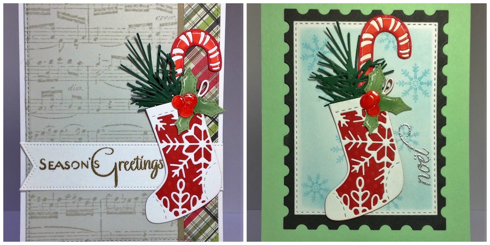 Crafting While I Wait: Dies R Us ~ Christmas Stockings