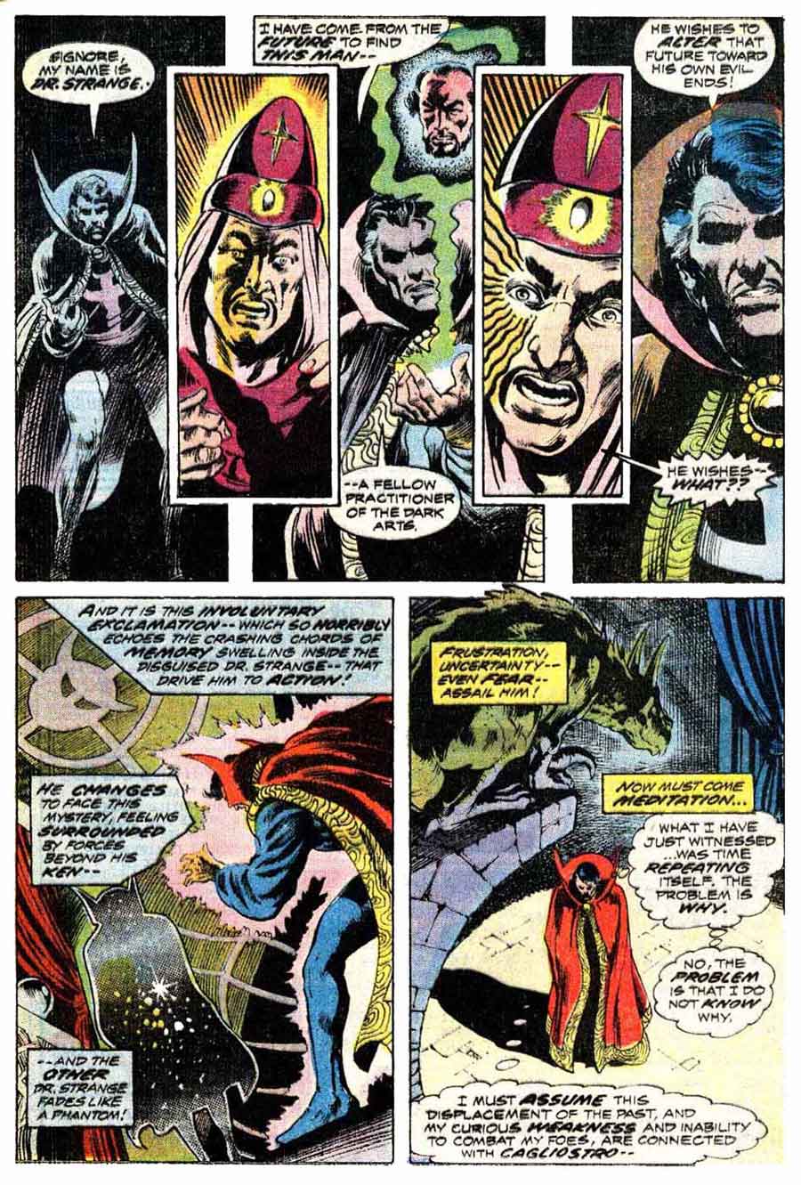 Marvel Premiere #13 / Doctor Strange marvel 1970s comic book page by Frank Brunner