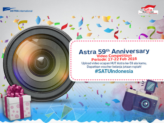 Kontes Video SATU Indonesia Berhadiah Voucher Belanja 5,5 Juta Kontes Video SATU Indonesia Berhadiah Voucher Belanja 5,5 Juta