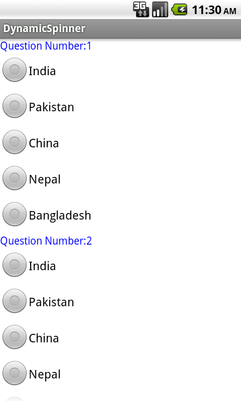 Android Hub 4 you : the free android programming tutorial: Dynamic radio  button demo in Android | Radio Group example in android in Java class