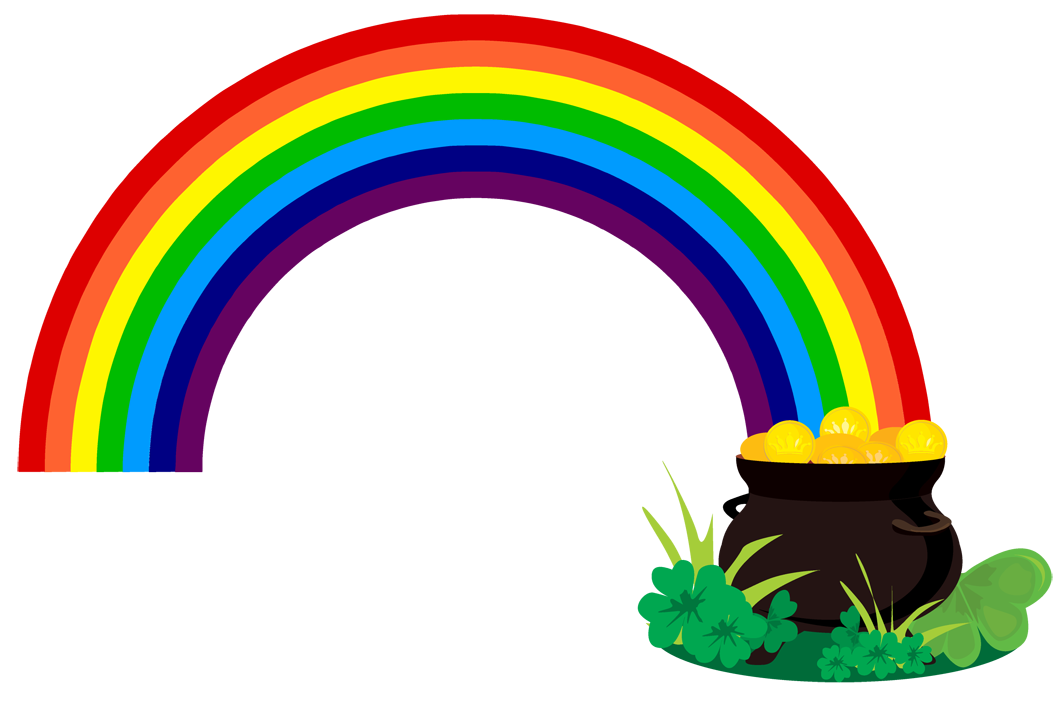 free clip art rainbow pot of gold - photo #3