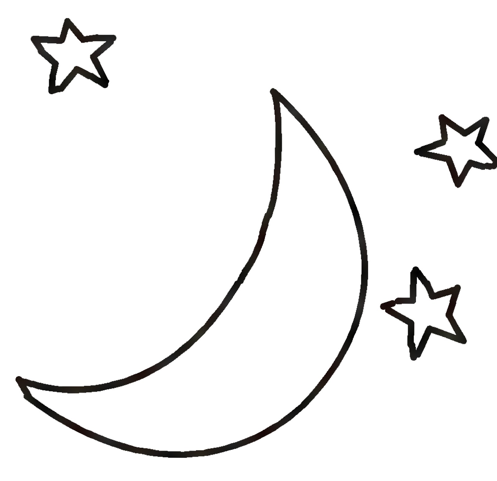 clipart of moon and stars - photo #32