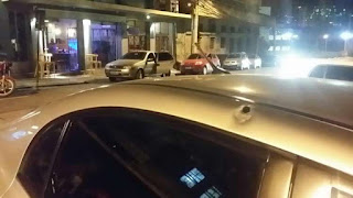 Forças Policiais - veiculo atingido por disparo Forças Policiais - veiculo atingido por disparo