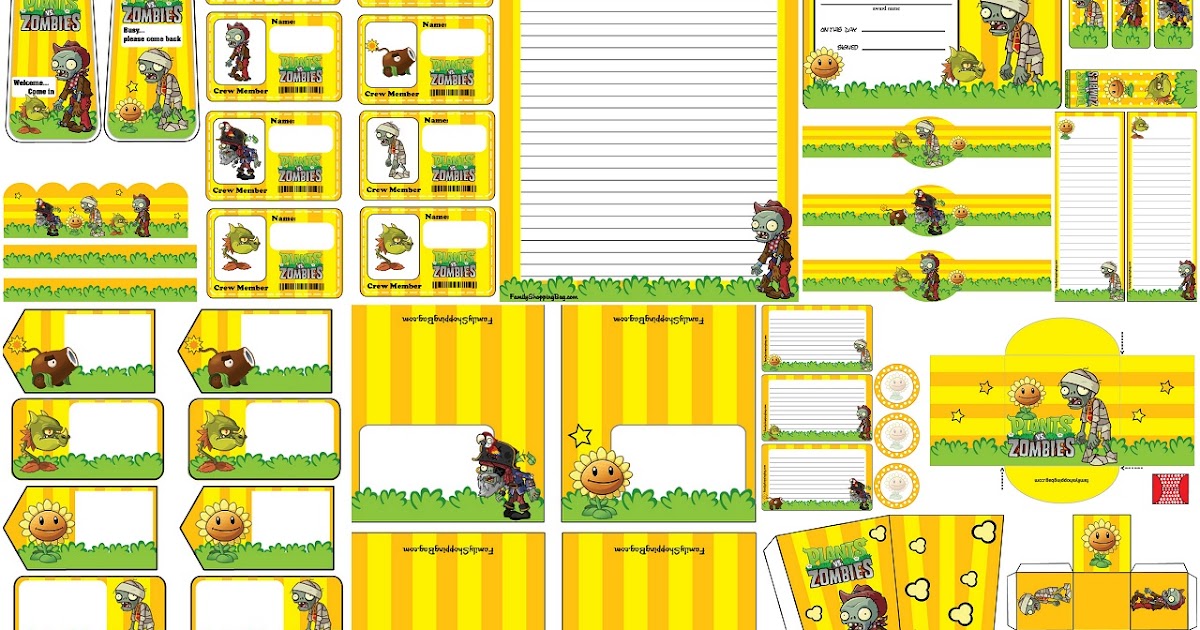Plants vs Zombies Free Printables. - Oh My Fiesta! for Geeks