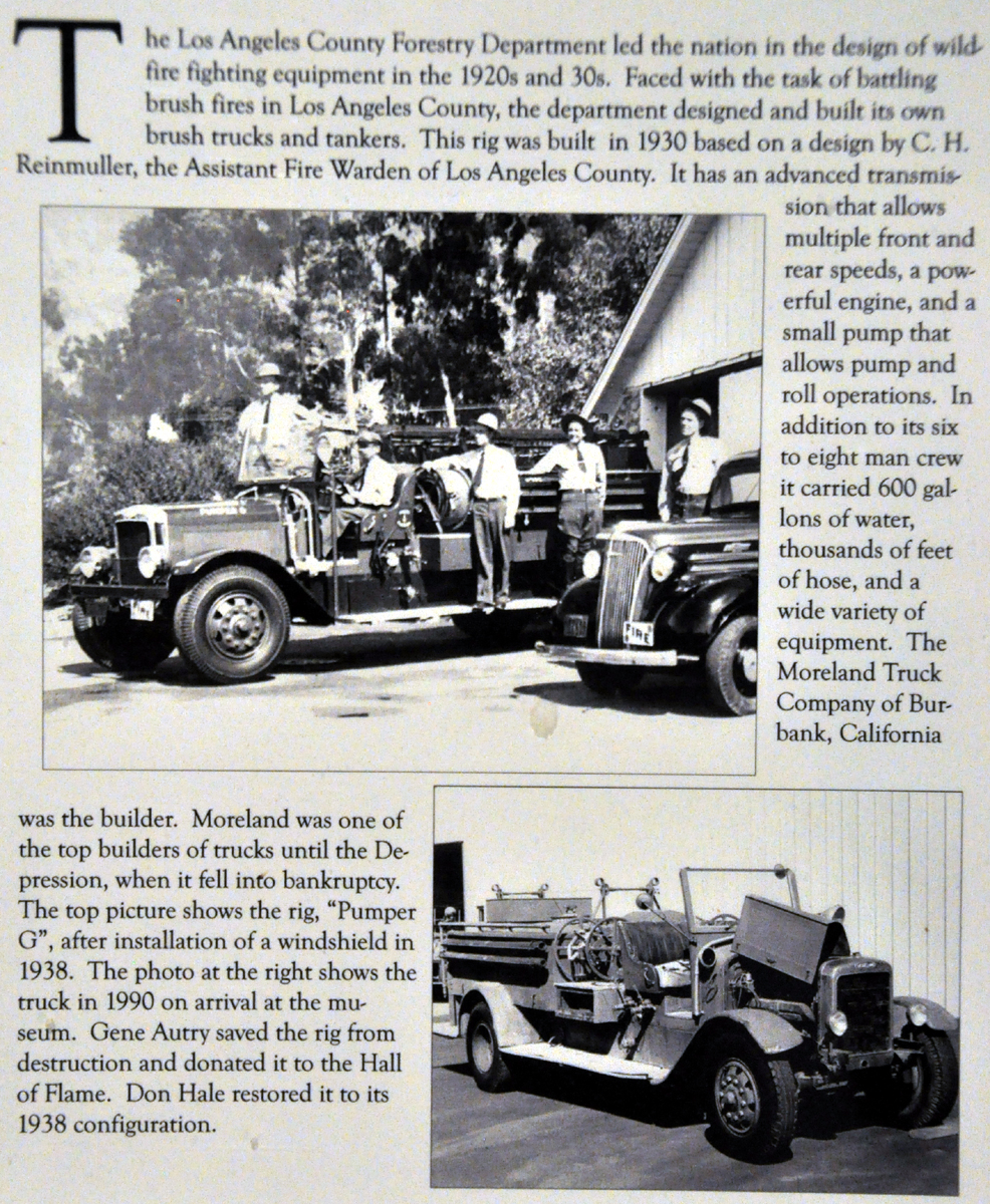 Just A Car Guy: Gene Autry found this Moreland built fire truck once