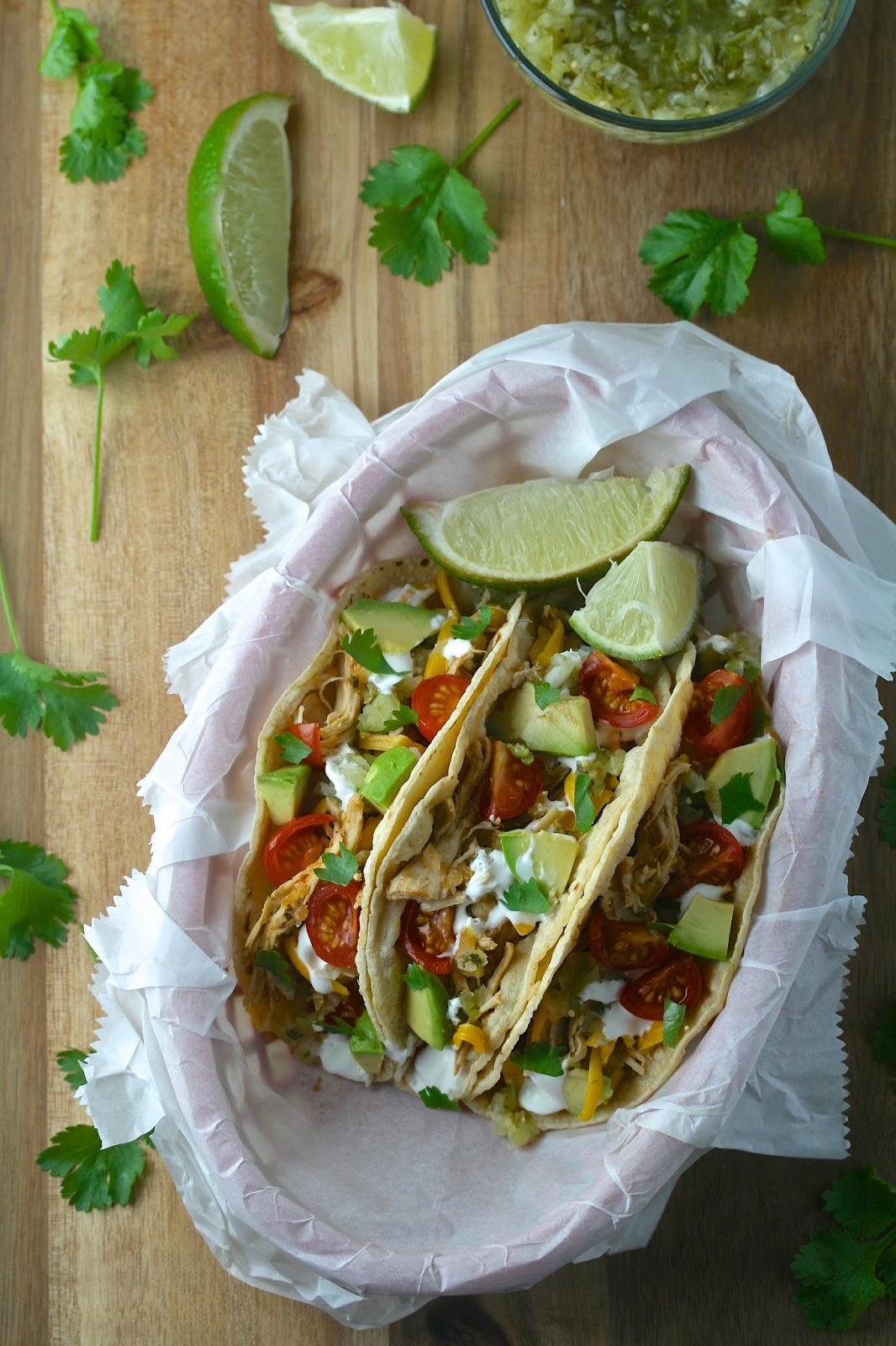 Oregon Transplant Slow Cooker Salsa Verde Chicken Tacos