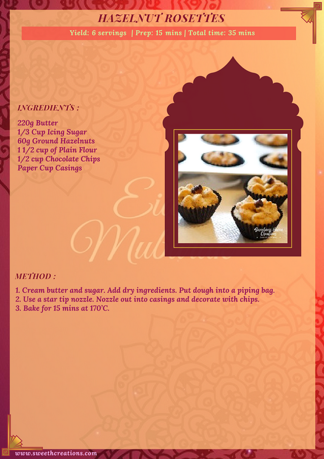 HAZELNUT ROSETTES RECIPE