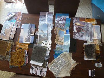 Textile art pieces in development by Alysn Midgelow-Marsden Alysn Midgelow-Marsden artwork in development