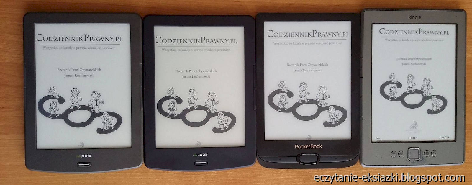 Porównanie ekranu – InkBOOK Classic 2, InkBOOK LUMOS i PocketBook Basic Lux 2