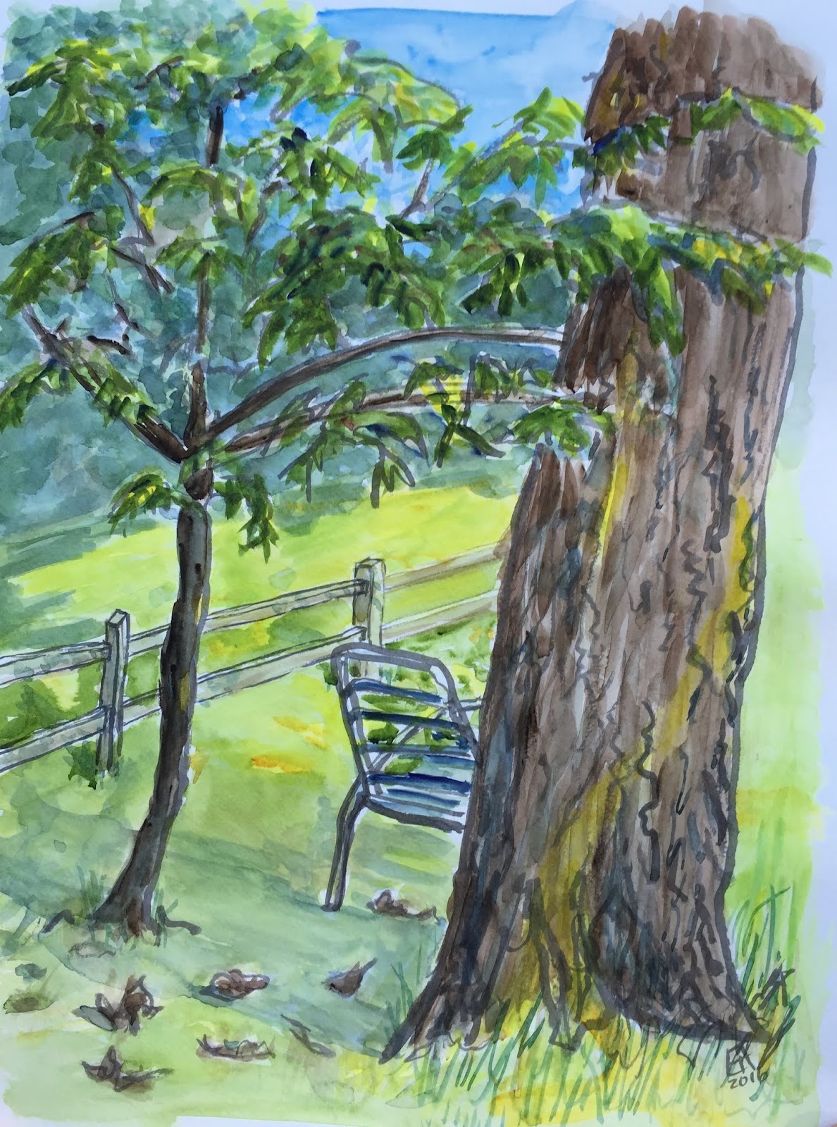 Scribbling With Spirit: Drawing the Scene Outside My Window