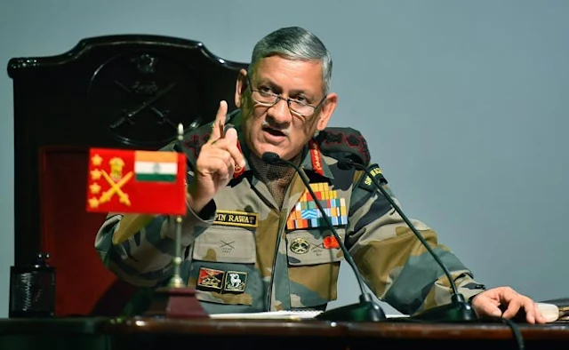 Image Attribute: Indian Army's Chief General Bipin Rawat inaugurated a workshop and exhibition of CBRN defense technologies at DRDO. Source: Press Trust of India