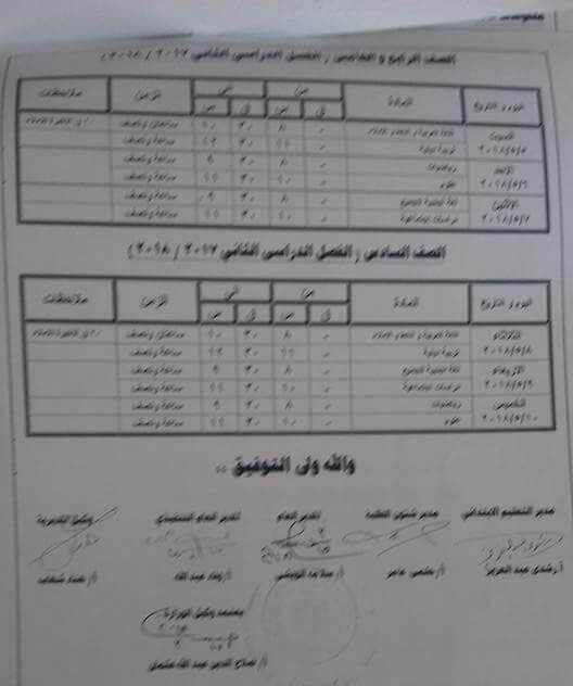 جدول امتحانات الصف الرابع الابتدائي 2018 الترم الثاني محافظة كفر الشيخ جدول امتحانات الصف الرابع الابتدائي 2018 الترم الثاني محافظة كفر الشيخ