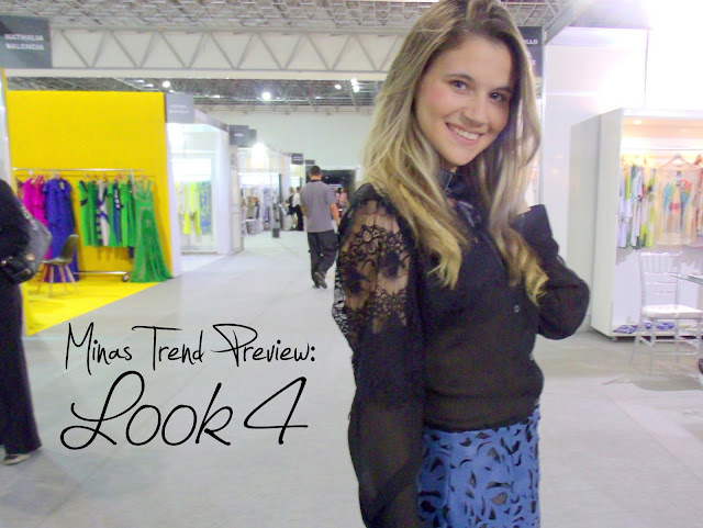 Look do dia - Minas Trend Preview - Carla Azeredo - Saia de Couro - Blusa Transparencia