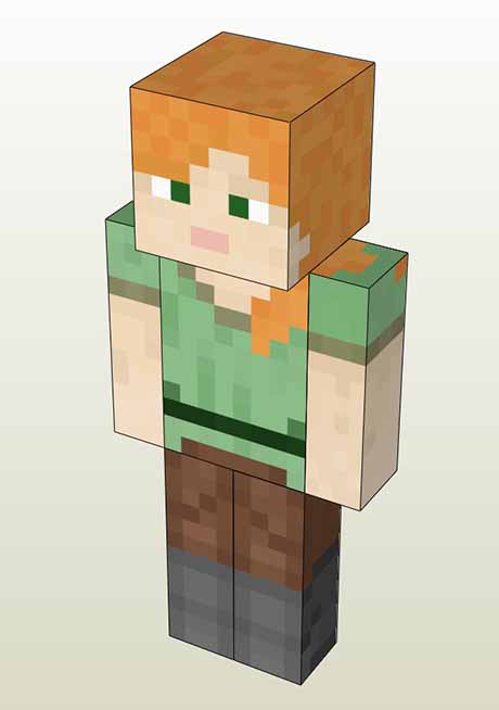 Minecraft: Alex Papercraft