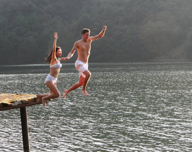 Serenity and I jumping in