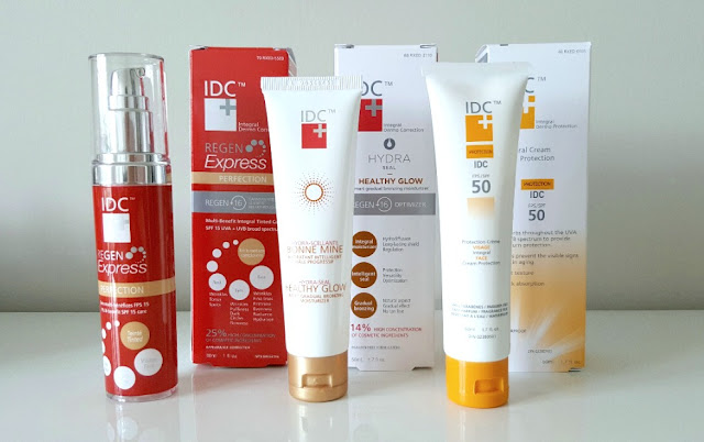 canadian Skincare 1) IDC Regen Express Perfection ($59.95) 2) IDC SPF 50 Facial Sun Protection Creme ($29.50) and 3) IDC Hydra Seal Healthy Glow ($49.95).