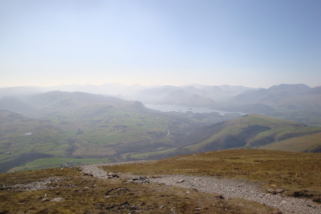 Now on the decent - with good views looking towards Keswick & Derwent Water.