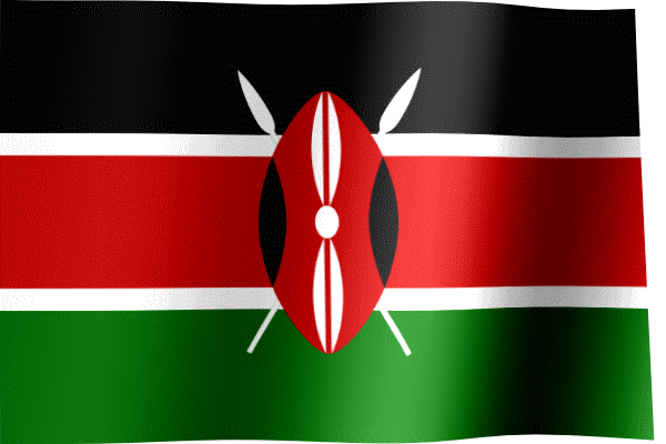 Waving Flag of Kenya (Animated Gif)