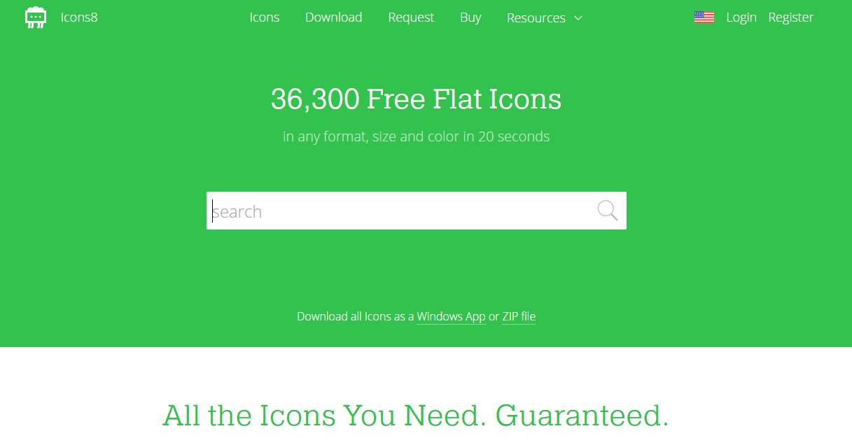 icons8 遵循 iOS 11, Google, 微軟設計的數萬免費扁平圖示下載