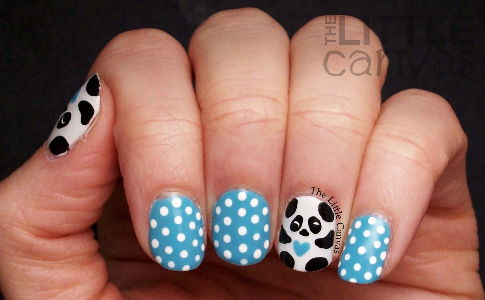 1. Cute Panda Acrylic Nail Design - wide 3