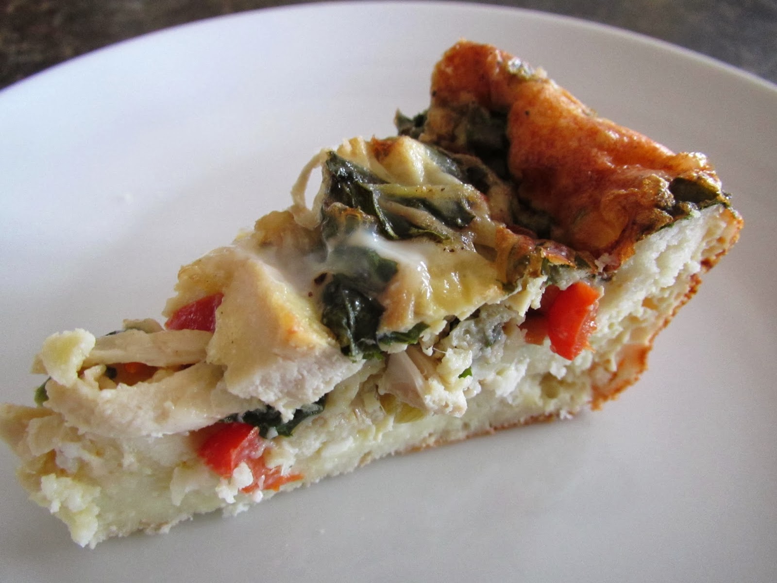 Successfully Gluten Free! Chicken, Spinach & Feta Quiche w