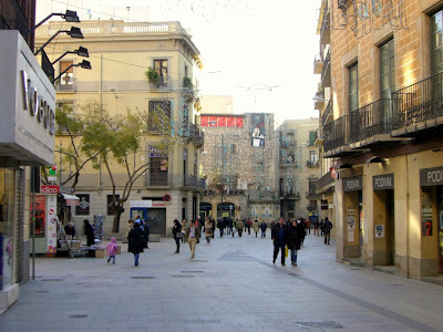 El Portal de l' Angel shopping street in Barcelona