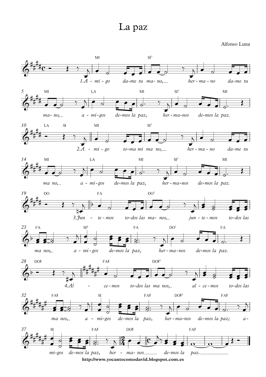 El Cancionero Católico LA PAZ. Autor