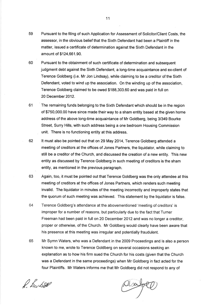 Sworn affidavit of Roseanne Beckett, 7 March 2018