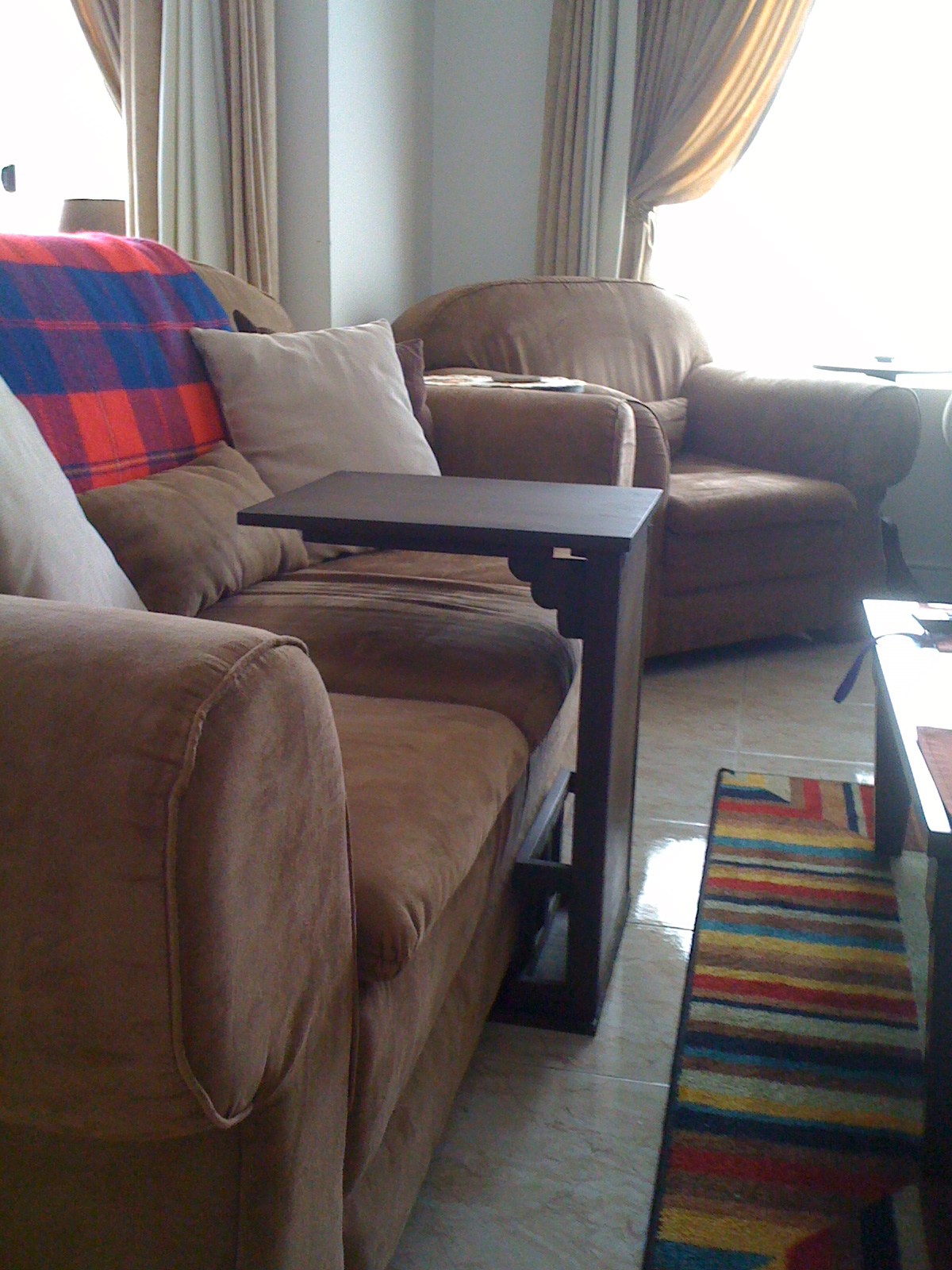 I got it! My custom made sofa slide table!!