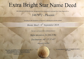 Bionic Basil's Extra Bright Star Deed September 2018
