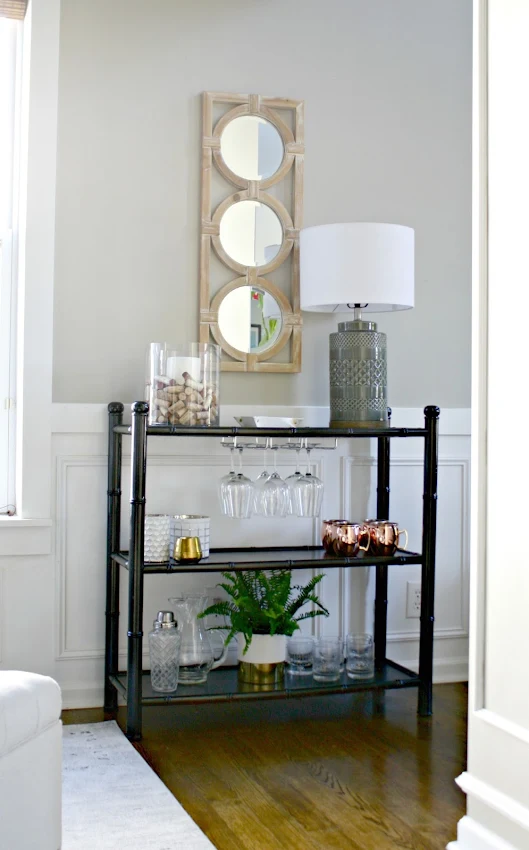 making a table into a bar cart