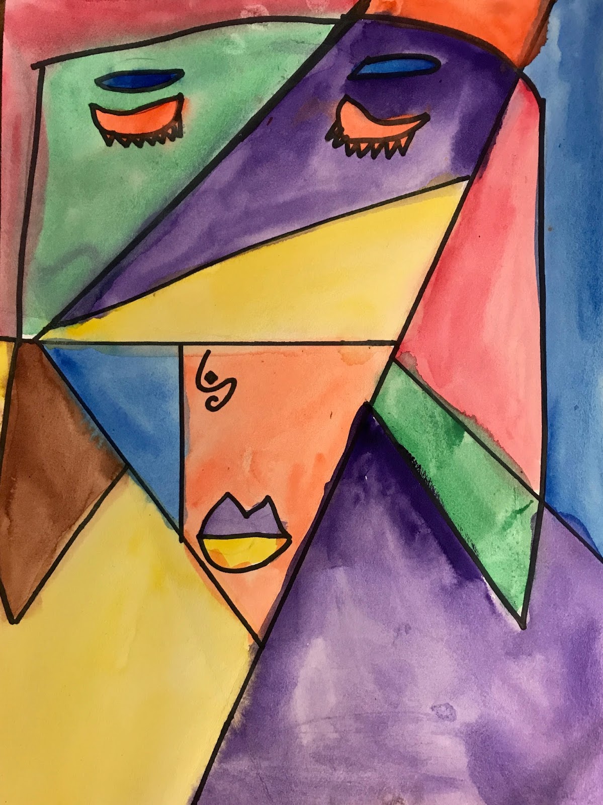 Kathy's Art Project Ideas: Picasso Portrait Inspired Art Lesson Using