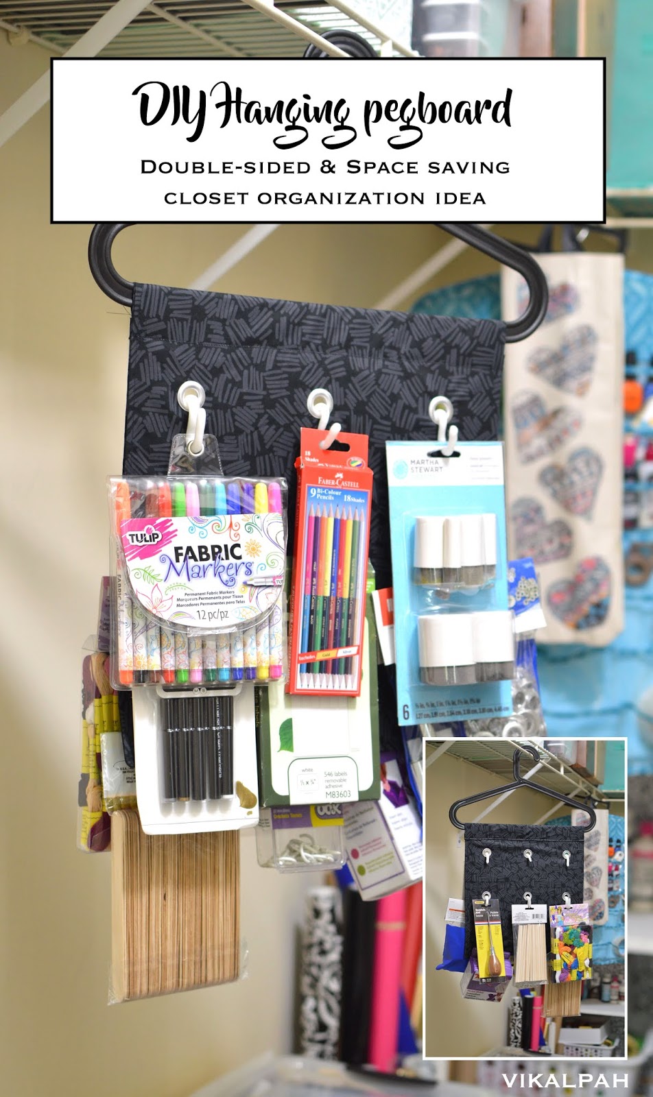 Vikalpah: How I organized my craft supplies in a shared closet - Closet  organization ideas