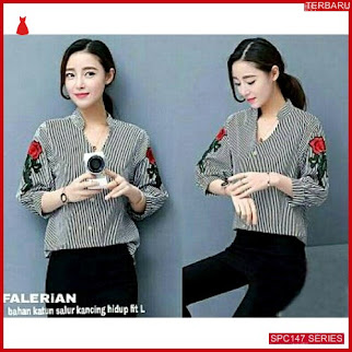 SPC147F48 Falerian Bhn Salur Katun Atasan Wanita | BMGShop