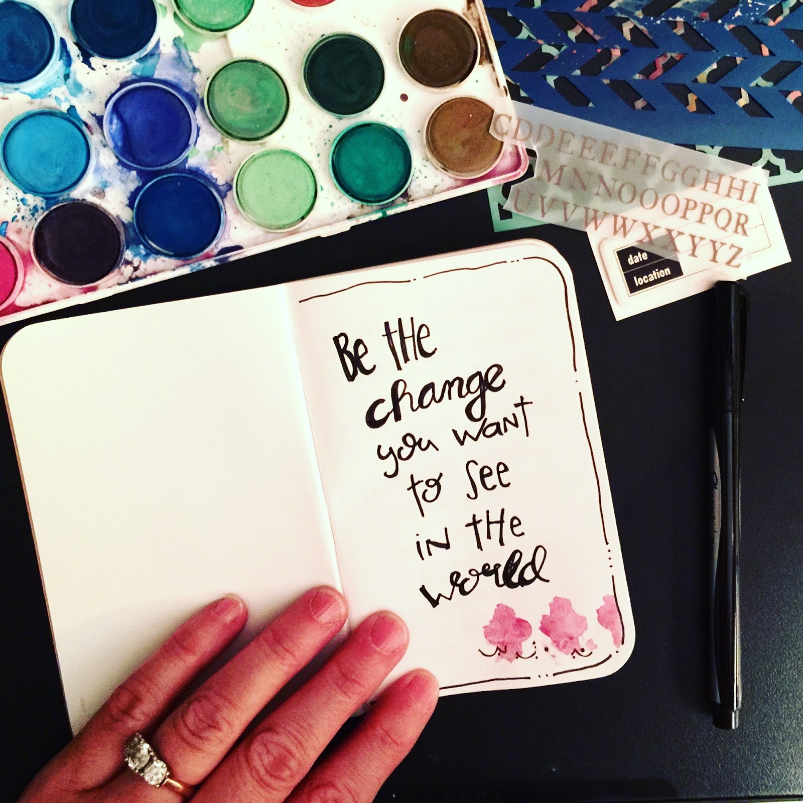 #hand lettering #lettering #field notes #journaling #quotes #change