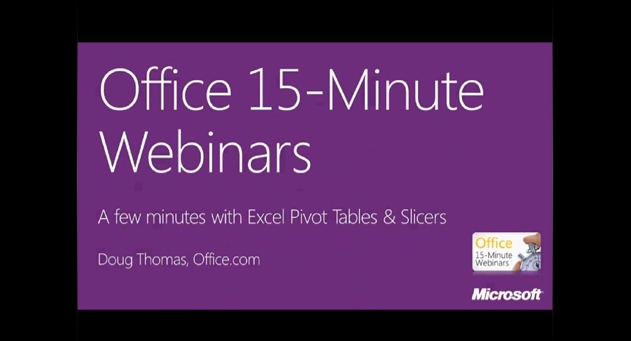 Office Webinar : PivotTables and Slicers in Excel