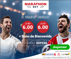 Marathonbet supercuota 6 Real Madrid vs Atletico 15 agosto Marathonbet supercuota 6 Real Madrid vs Atletico 15 agosto