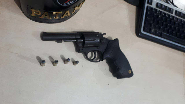 PATAMO prende suspeito armado com revólver calibre 38