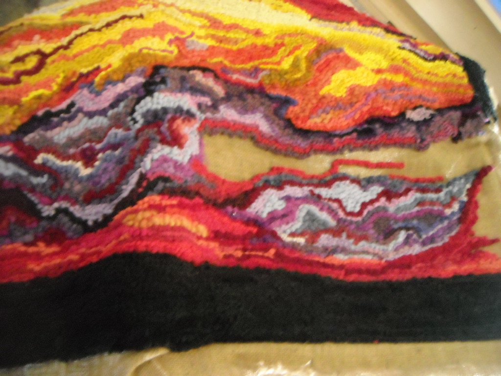 sue forey fibre art: Hooked rag rugs