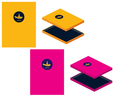 The Beatles Yellow Submarine Print Set Folio Case by Tom Whalen - Standard and Pink Variant Editions