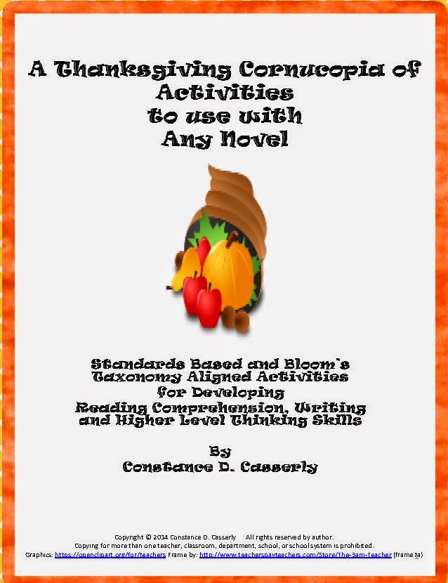 Comprehension, Writing and Thinking- A Thanksgiving Cornucopia of Activities
