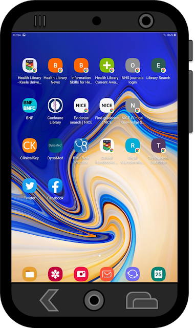 My tablet home screen